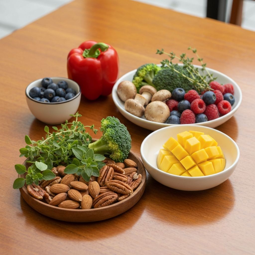 Balanced healthy meal with fresh vegetables and natural ingredients